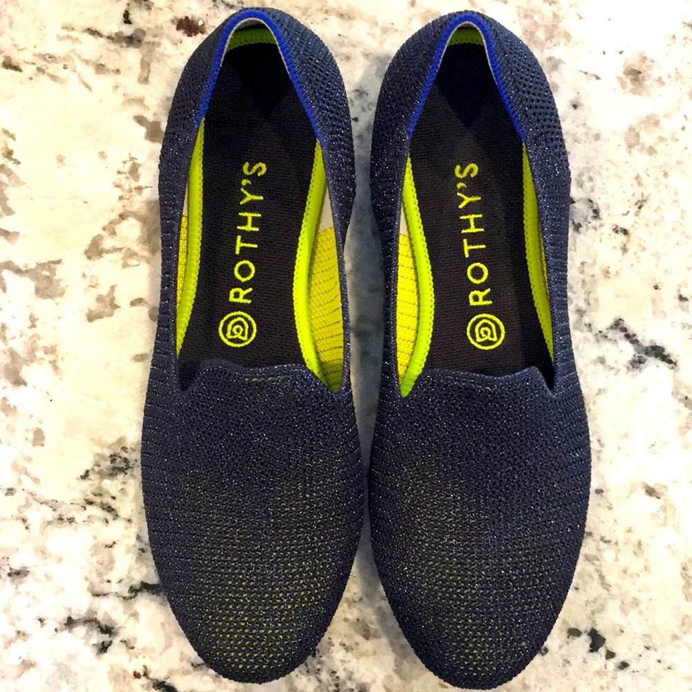 Rothy’s Metallic Lattice Loafers